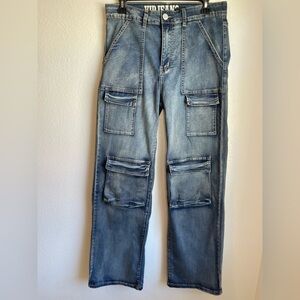 VIP Blue Denim Cargo Pants